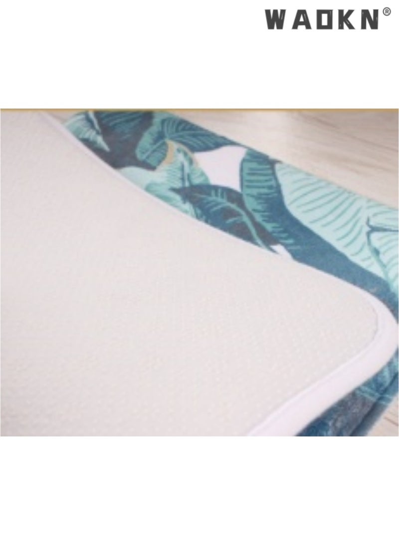 دبليو أيه أو كي أن نمط المطبوعة الفانيلا حصيرة ، البساطة الحديثة الإضافية نمط السجاد ، مصممة خصيصا للأسرة ، غرفة المعيشة ، غرفة نوم وحمام ( 50 سم * 80 سم ) - Image 3